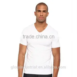Bulk Blank White V-neck t Cheap Shirt Below $1 thumbnail-1