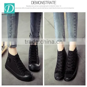 China High Ankle Durable Women Canvas Shoes thumbnail-1