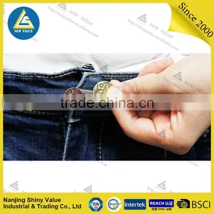 Removable Metal Denim Jeans Extenders With Elastic in the Spring to Make Higher Tension thumbnail-6
