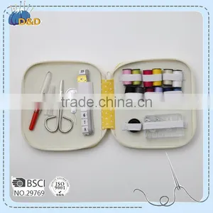 D&D Needlework Materials Yellow Fabric Zipper Pouch Sewing Kit Set With Sewing Accessories Promotional Gift thumbnail-1