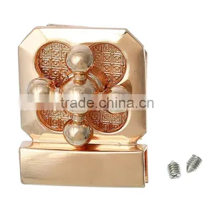 Light Golden Flower Purse Twist Lock,Hardware Turn Locks For Handbags thumbnail-1