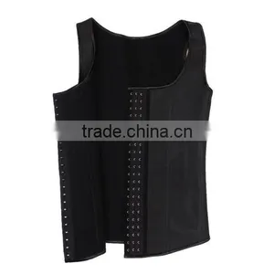 Men Sport Latex Waist Training Cincher Body Shaper Basque Halter Corset Ann Slim thumbnail-6