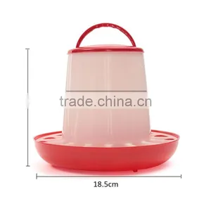 Hot Sale Plastic 169.518.5cm 1.5kg White+Red Plastic Feeder Baby Chicken Chicks Hen Poultry Feeder Lid Handle thumbnail-5