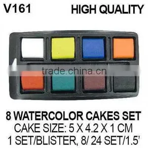 8 VIBRANT WATERCOLOR PAINTS CAKES SET thumbnail-1