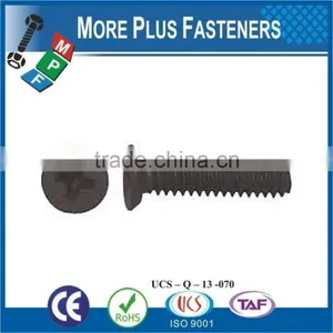 Made in Taiwan Phillips Drive Black Oxide Slotted Drive Zinc Finish Standard Torx Flat Head Undercut Machine Screw thumbnail-3