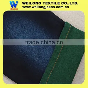 Cotton Tencel Dark Indigo Color Slub Denim Fabric thumbnail-2