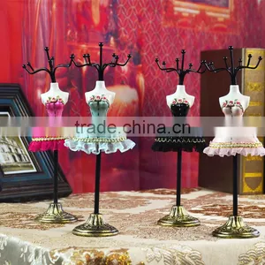 Girl Dress Jewelry Earring Necklace Display Stand,Ring Bracelet Jewelry Holder Organizer thumbnail-2