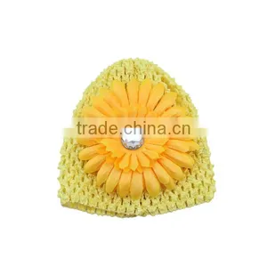 Corchet Beanies Baby Hat With Flower thumbnail-4