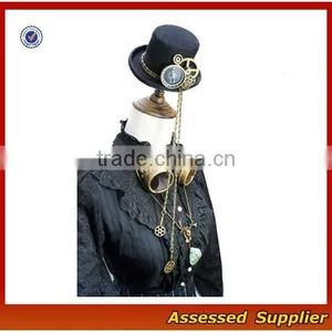 XJ01151 Custom Wool Felt Hat Fashion Steampunk Wool Felt Top Hat thumbnail-1