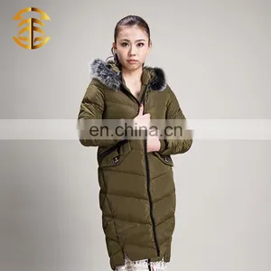Wholesale OEM Service Long Style Hood Women Down Jacket thumbnail-1