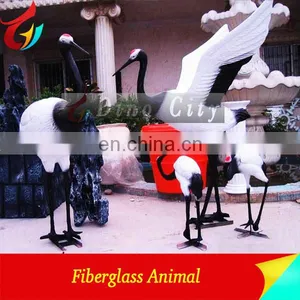 Vivid Fiberglass Outdoor Playground Crane Statue thumbnail-1