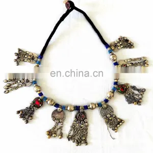 Afghani Vintage Handmade Necklace-Handmade Costume Necklace Set thumbnail-1