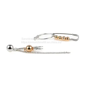 Dangle Drop E06-26305 Crystal Hoop Earrings Cubic Zirconia Drop Earrings E06-26305 thumbnail-3