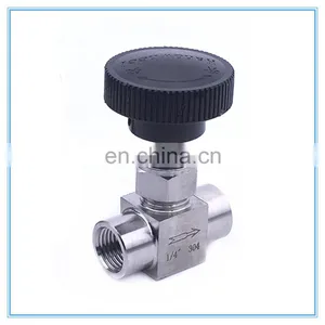 1/8" 1/4" 3/8" 1/2" BSP Equal Female Thread SS 304 Stainless Steel Flow Control Shut off Needle Valve thumbnail-6