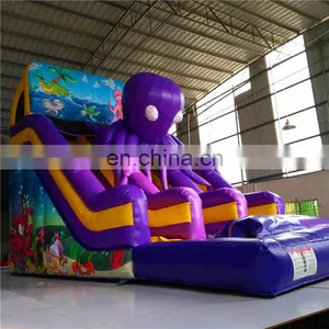 2020 Popular Portable Tall Slide ,inflatable Crayon Bounce House With Slide With Big Octopus Cartoon thumbnail-2