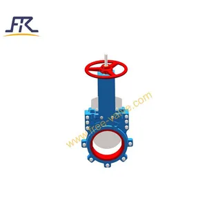 2PC Body Bi Directional Polyurethane Lined Wear-resistant Knife Gate Valve thumbnail-1