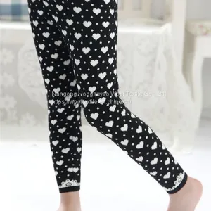 Custom Knitted Cotton Cute Heart Pattern Jacquard Children's Leggings thumbnail-4