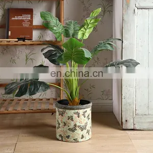 Wholesale Home Balcony Decor Antique Relief Design Large Outdoor Flower Pots Ceramic for Living Room thumbnail-1