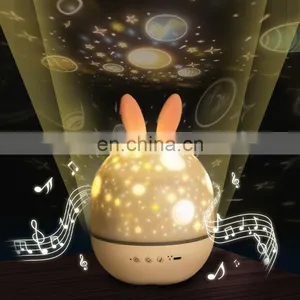 Home Decoration Music Rotating Night Light Projector With Remote Control thumbnail-2