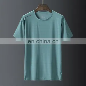 Wholesale Mens Plain Dyed Plus Size Quick Dry Polyester Cool Summer Shirt thumbnail-5