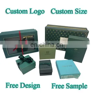 Wholesale Custom Printed Handmade Luxury Rigid Paper Cardboard Green Simple Empty Magnetic Closure Paper Gift Box thumbnail-2