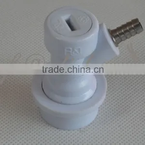 Keg Ball Lock Quick Disconnect Gas Valve With 1/4" Barb Fitting for Beer or Soda Homebrewing thumbnail-2