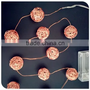 Warm White 10LED Iron Ball Light 3V Indoor Copper String Light thumbnail-4