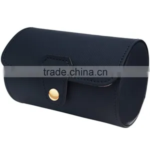 Crocodile Pattern and Saffiano Leather Wrist Watch Storage Roll Box Watch Case thumbnail-4