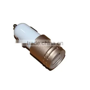 2 Port Micro USB Auto Charger Portable Cell Phone Charger Bullet With Three Color Base thumbnail-5