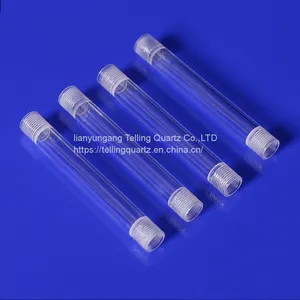 Quartz Tube With Thread Mouth At Both Ends Screw Stread Quartz Glass Tube thumbnail-3