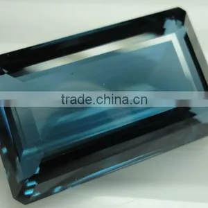 London Blue Topaz Emerald Cut Gems Calibrated Rose Cut Cabochon thumbnail-1