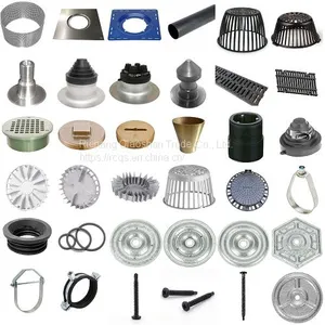 Large Sump 15 Inches Cast Iron Roof Drain With 4 Inch No-Hub Outlet for Roof Drainage thumbnail-5