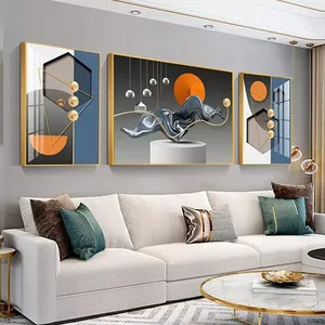 Abstract Art Painting Modern Wall Art Decorative Crystal Porcelain Painting thumbnail-1