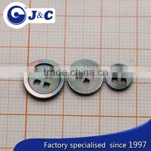 Black MOP Shell Buttons, Mother of Pearl Shell Buttons With Square Holes thumbnail-1