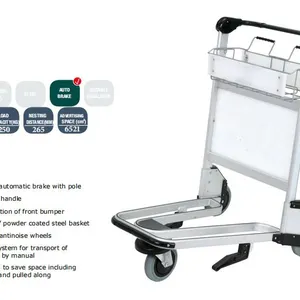 Airport Luggage Baggage Trolley Cart With Wheels thumbnail-3
