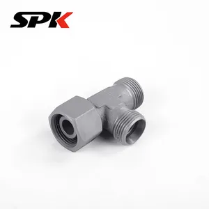 Carbon Steel Hydraulic Oil Tube Fitting, Stainless Steel Tee Ferrule-Type Transition Fitting With One End Female Thread & CC Union Joint thumbnail-5