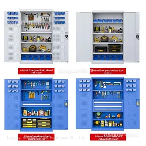 Multi-functional Garage Storage Cabinet With Hook Accessories- Heavy Duty Tool Organization Station for Home DIY and Commercial Use, Custom Support thumbnail-2