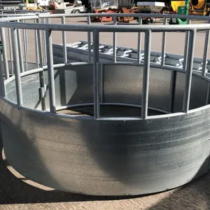 Custom Design Hot Dipped Galvanized Cattle Hay Round Bale Feeder Horse Feeder for Livestock thumbnail-2