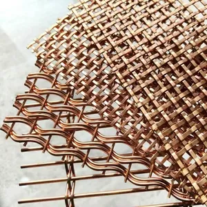 Hot-selling Wall Decoration Mesh, Architectural Decorative Copper Wire Mesh, Suitable for Hotel/cabinet Door Wire Mesh thumbnail-2
