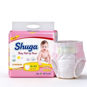 High Absorption Disposable Pull-Up Pants Customized Baby Diaper Wholesale Breathable for Pull Ups for Baby Custom Brand Diapers Pants for Infants thumbnail-1