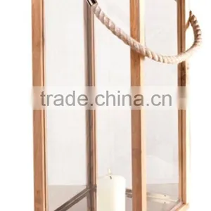 TEAK Wooden Candle Holder / Wooden Lantern With Glass / Manufacture of Stylish Wooden Lantern Candle Holder thumbnail-1