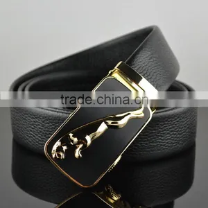 Fashion Cowhide Waistband Men's Automatic Buckle Full Grain Leather Belt thumbnail-4