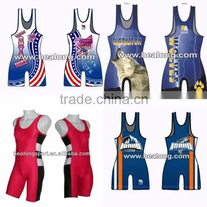 Wholesales Custom Sublimation Wrestling Singlet. Cool Dry Fit Wresting Vest , Cheap Wresting Uniforms for Sale Quality Choice Most thumbnail-3
