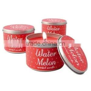Red Scented Travel Tin Candle/Aromatic Metal Tin Candle and Metal Lid thumbnail-1