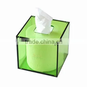 OEM Clear Acrylic Color Creative Tissue Box thumbnail-1
