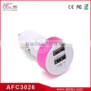 ABS Colorful Hot Sale Wholesale Promotion 2.1a Dual Usb Car Charger thumbnail-3