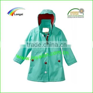 Girl School Long Plain Waterproof Sleeveless Waterproof Jacket thumbnail-1