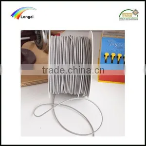 Good Elasticity Grey Polyester Round Elastic Cord Rope 5mm for Garment thumbnail-1