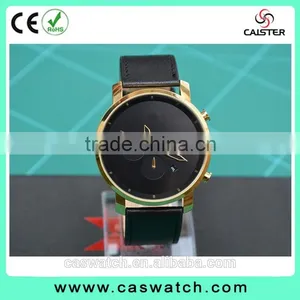 Luxury Stainless Steel Chronograph Men's Watch, Fancy High Quality Leather Watch, Japan Movement Water Resistant Watch thumbnail-2