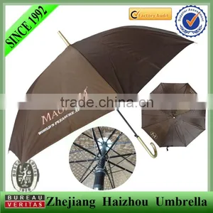 24'' Double Layer High Quality J Shape Handle Stick/straight Gift Umbrella thumbnail-1